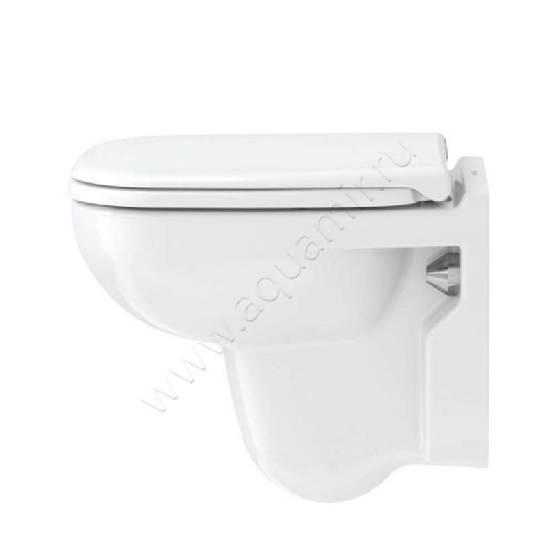 Унитаз подвесной Duravit D-CODE с крышкой, 48 см, безободковый, белый 22110900000067310099 в интерьере