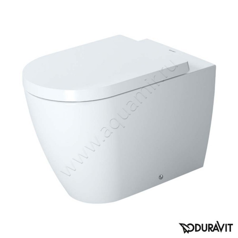 Унитаз приставной Duravit Me By Starck с крышкой, 60 см, безободковый, белый 216909000010020010000 в интерьере