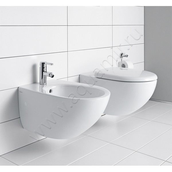 Унитаз подвесной Duravit ARCHITEC с крышкой микролифт, 57,5 см, белый 254609006410069690000 в интерьере