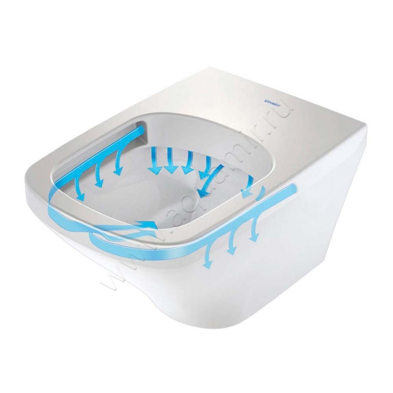 Унитаз подвесной Duravit DURASTYLE с крышкой микролифт, 54 см, безободковый, белый 255109000010063790000 в интерьере