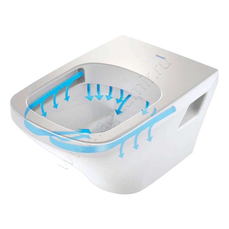 Унитаз подвесной Duravit DURASTYLE с крышкой, 54 см, безободковый, белый 253809000010063710000 в интерьере