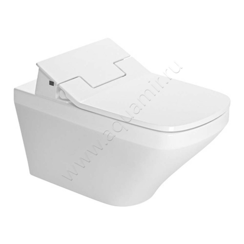Унитаз подвесной с функцией биде Duravit DURASTYLE с крышкой микролифт, 62 см, безободковый, белый 2542590000611200002304300 в интерьере
