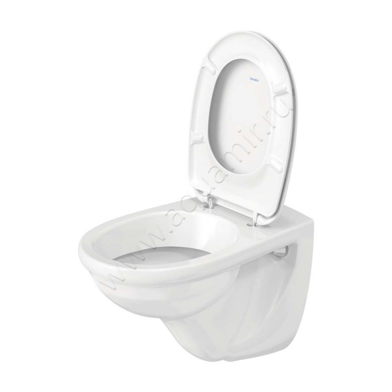 Унитаз подвесной Duravit D-CODE с крышкой микролифт, 55,5 см, безободковый, белый 01840920000064190096 в интерьере