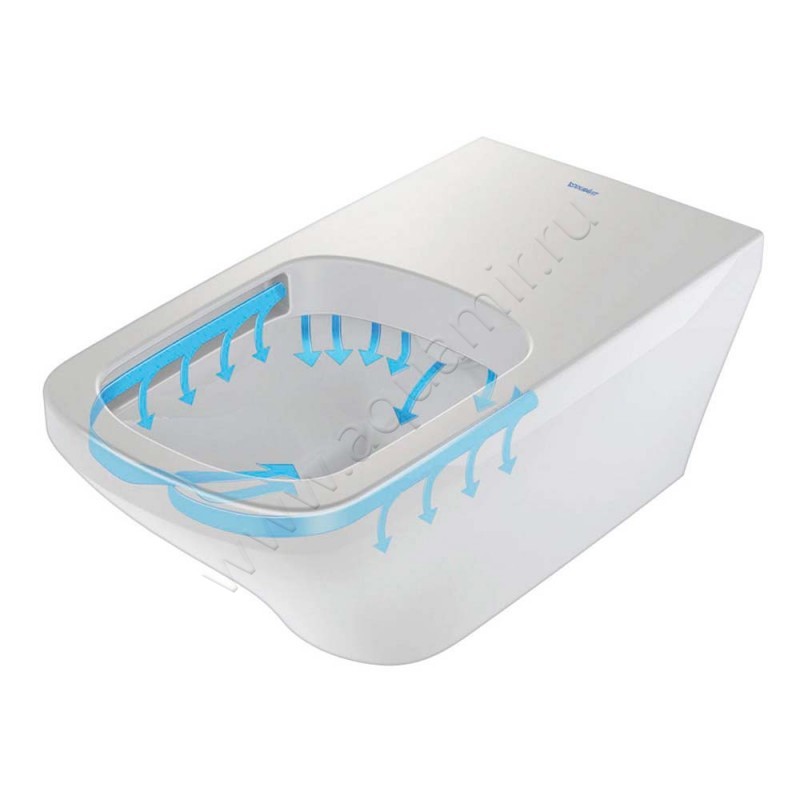 Унитаз подвесной Duravit DURASTYLE с крышкой микролифт, 70 см, безободковый, белый 25590920000060590000 в интерьере