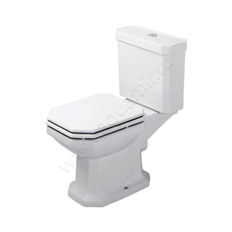 Унитаз-компакт Duravit 1930 SERIES с крышкой микролифт, 66,5 см, безободковый, белый 02270900001087221000510064890000 в интерьере