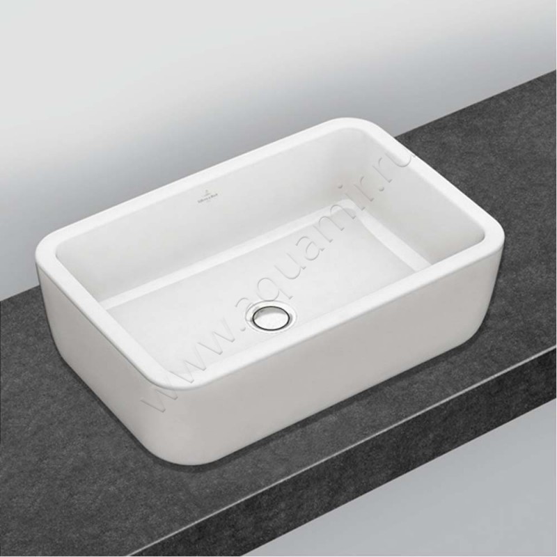 Раковина-чаша накладная Villeroy & Boch Architectura 60 см, фарфор, белый глянец/white alpin 41276001 в интерьере