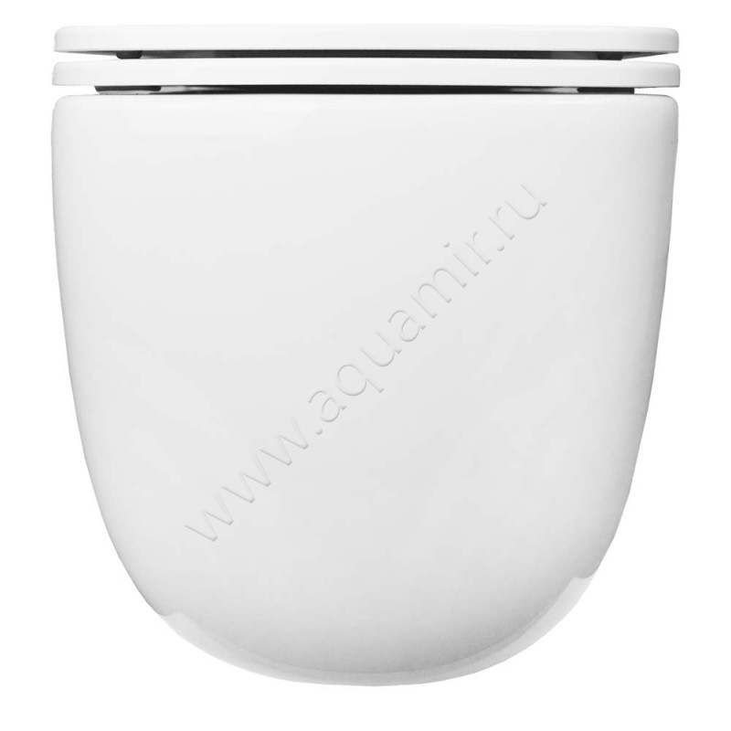 Унитаз подвесной Azario FLAVIA с крышкой микролифт, 51,5 см, безободковый, белый AZ0076UQ1 в интерьере