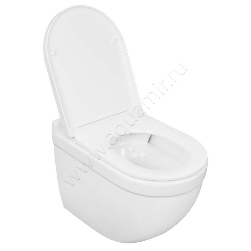 Унитаз подвесной Azario FORA с крышкой микролифт, 52 см, безободковый, белый AZ0017UQ1 в интерьере