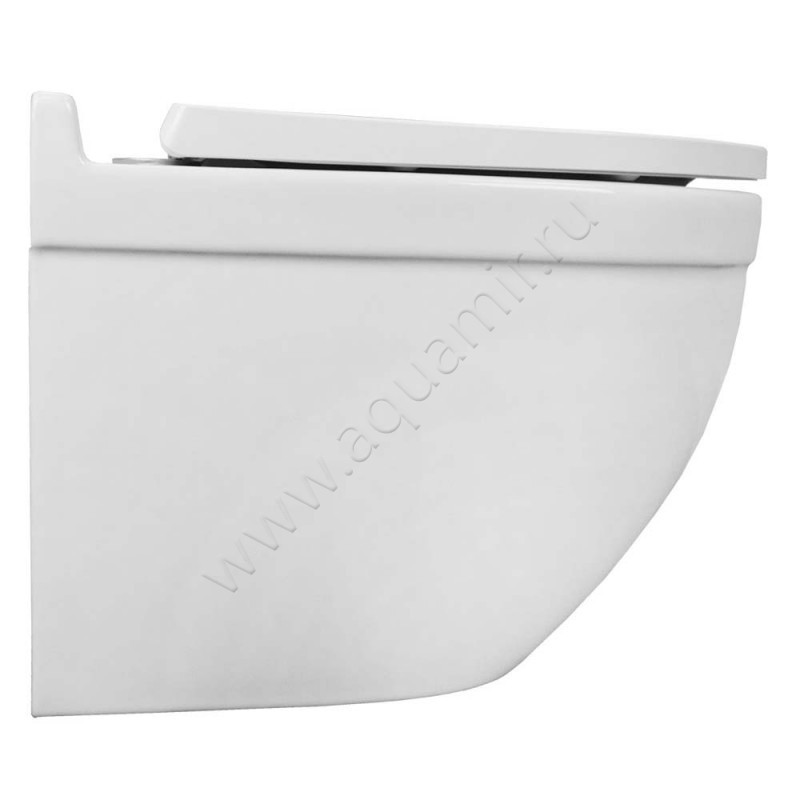 Унитаз подвесной Azario FORA с крышкой микролифт, 52 см, безободковый, белый AZ0017UQ1 в интерьере