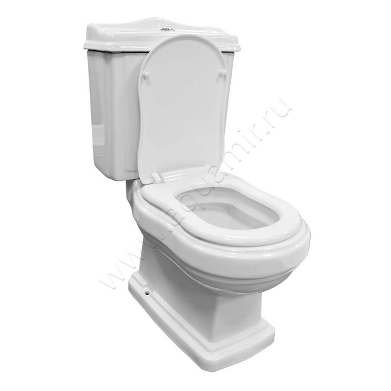 Унитаз-компакт Azario LORETTI с крышкой микролифт, 68 см, безободковый, белый AZ239 в интерьере