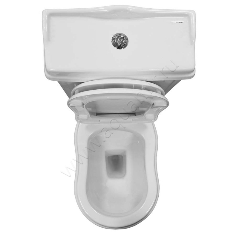 Унитаз-компакт Azario LORETTI с крышкой микролифт, 68 см, безободковый, белый AZ239 в интерьере