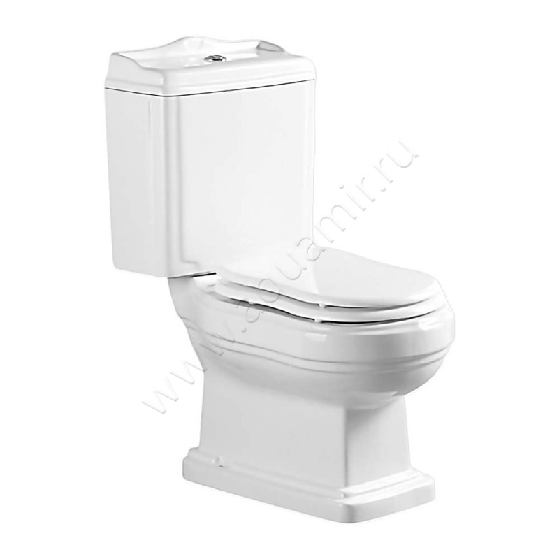 Унитаз-компакт Azario LORETTI с крышкой микролифт, 68 см, безободковый, белый AZ239 в интерьере