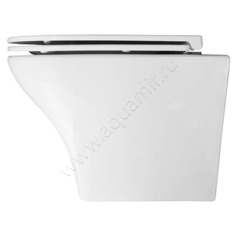 Унитаз подвесной Azario PORTA с крышкой микролифт, 52 см, безободковый, белый AZ0064 в интерьере