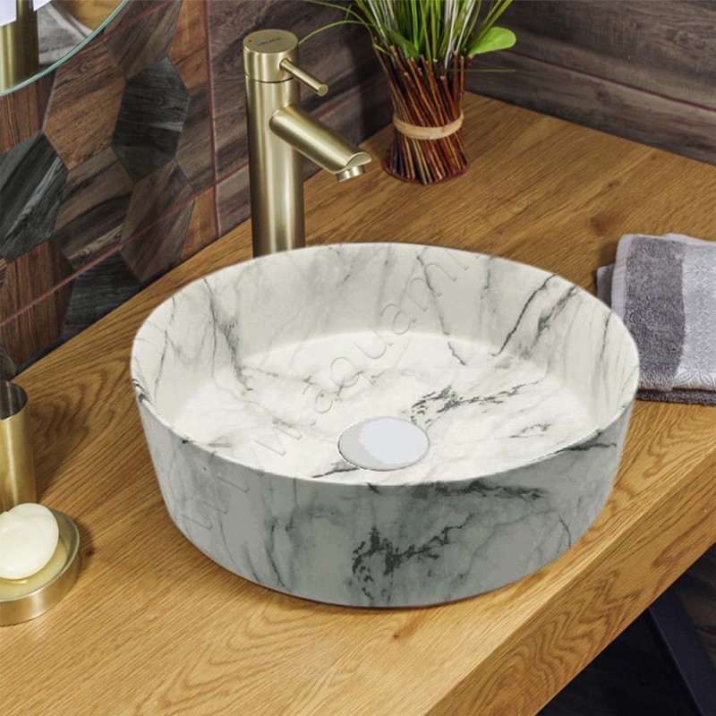 Раковина-чаша накладная Azario 35 см AZ3134ST в интерьере