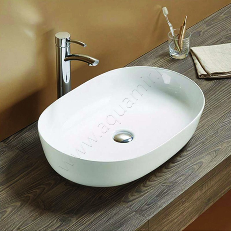 Раковина-чаша накладная Azario 60 см AZ2143PSP в интерьере