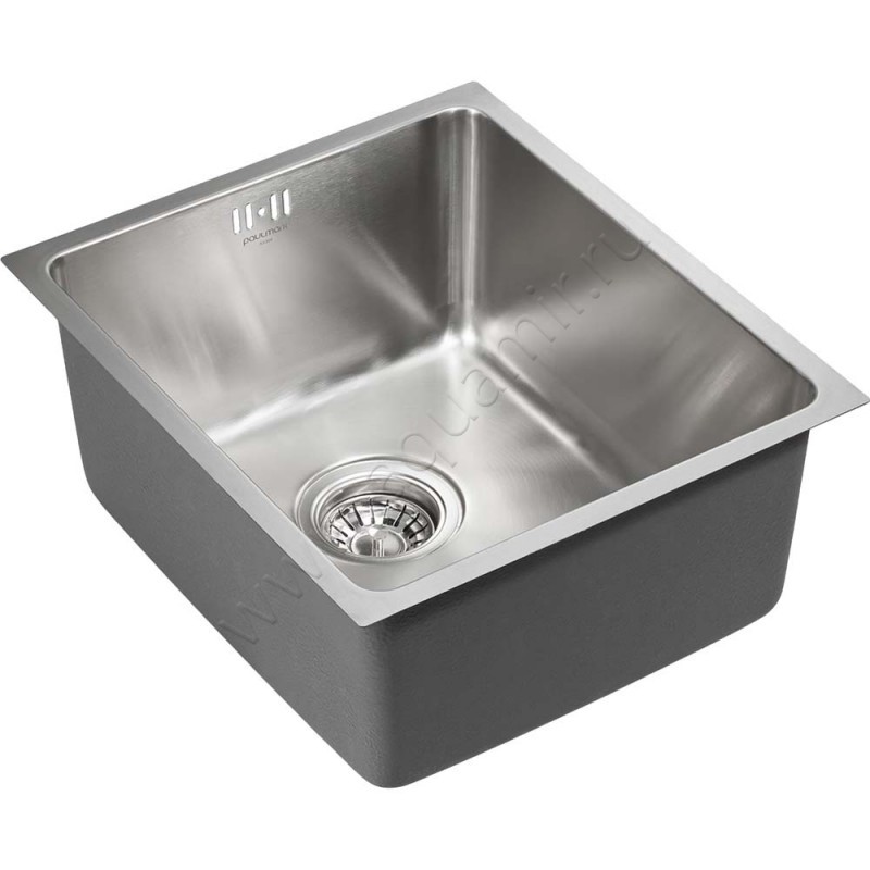 Кухонная мойка Paulmark Vista 38 см PM904438BS в интерьере