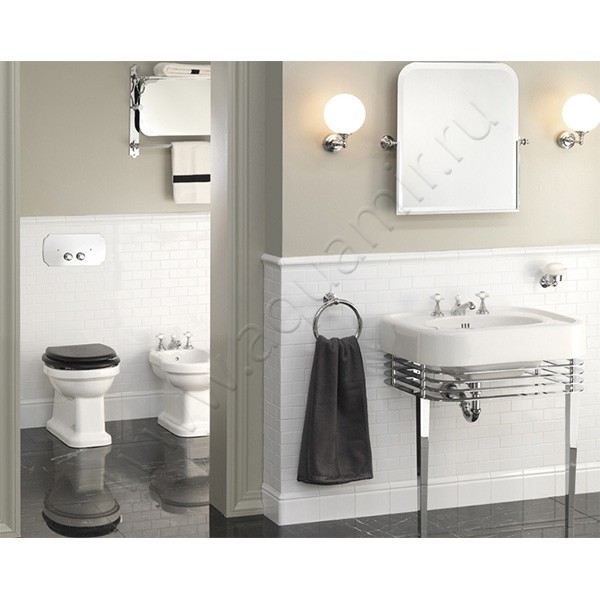 Унитаз приставной Devon & Devon BLUES с крышкой, 51,8 см, белый IBWCBLUESBTW3IBSEWENROCR в интерьере