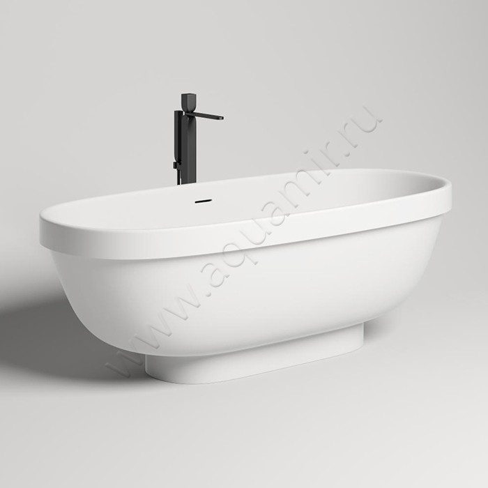 Ванна отдельностоящая Salini GRECA S-Stone Матовая 180х80 см 103121M в интерьере