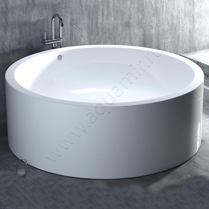 Ванна отдельностоящая Salini ISOLA S-Sense Матовая 200х200 см 101111M в интерьере