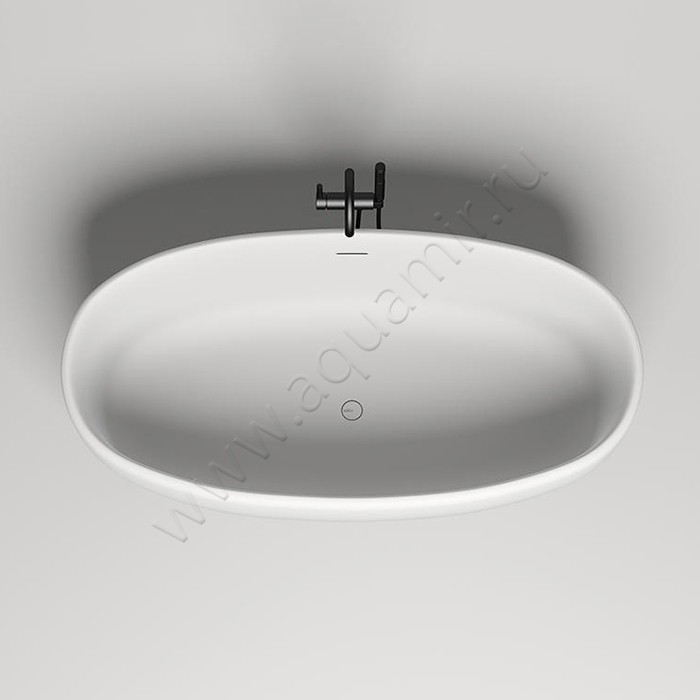 Ванна отдельностоящая Salini LUCE S-Stone Матовая 170х85 см 100121M в интерьере