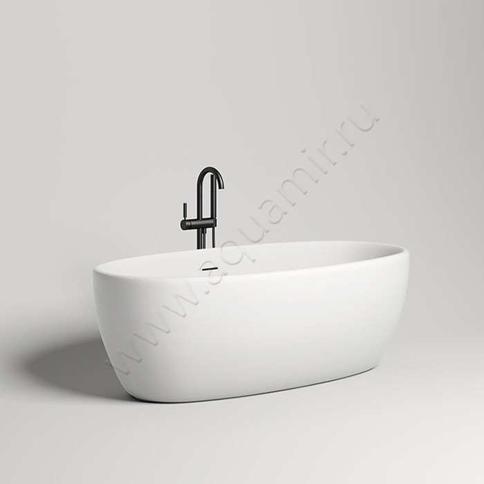 Ванна отдельностоящая Salini LUCE S-Stone Матовая 170х85 см 100121M в интерьере