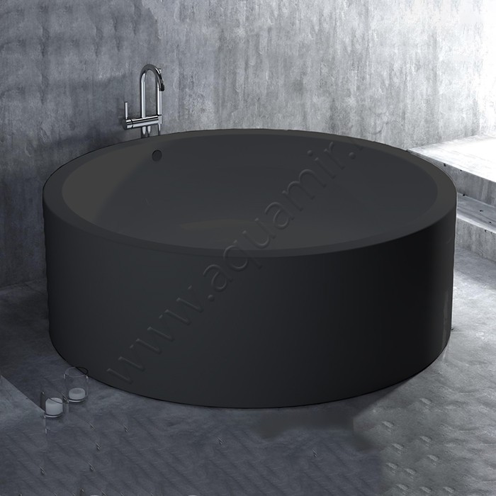 Ванна отдельностоящая Salini ISOLA S-Sense Глянцевая 200х200 см 101111GRFRAL9011 в интерьере