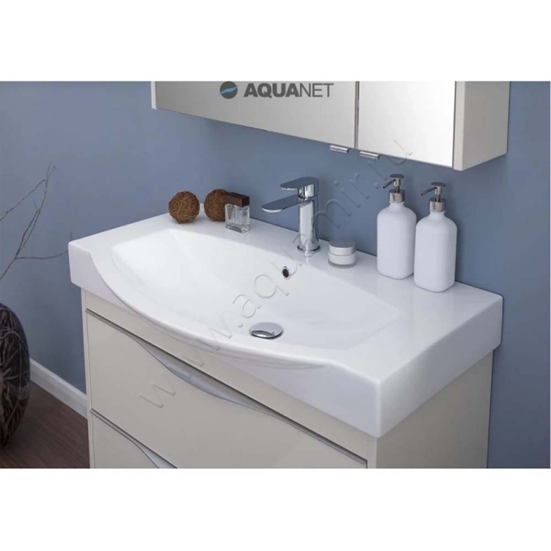 Раковина мебельная накладная Aquanet 85 см 00182329 в интерьере
