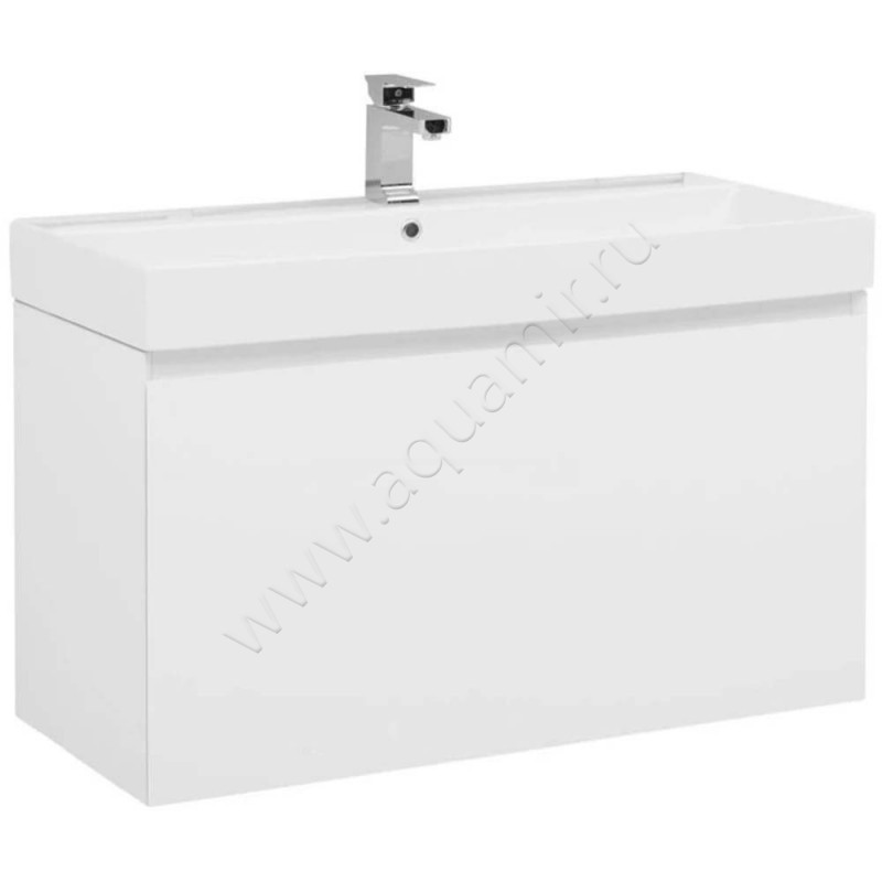 Раковина мебельная накладная Aquanet 99 см 00199206 в интерьере