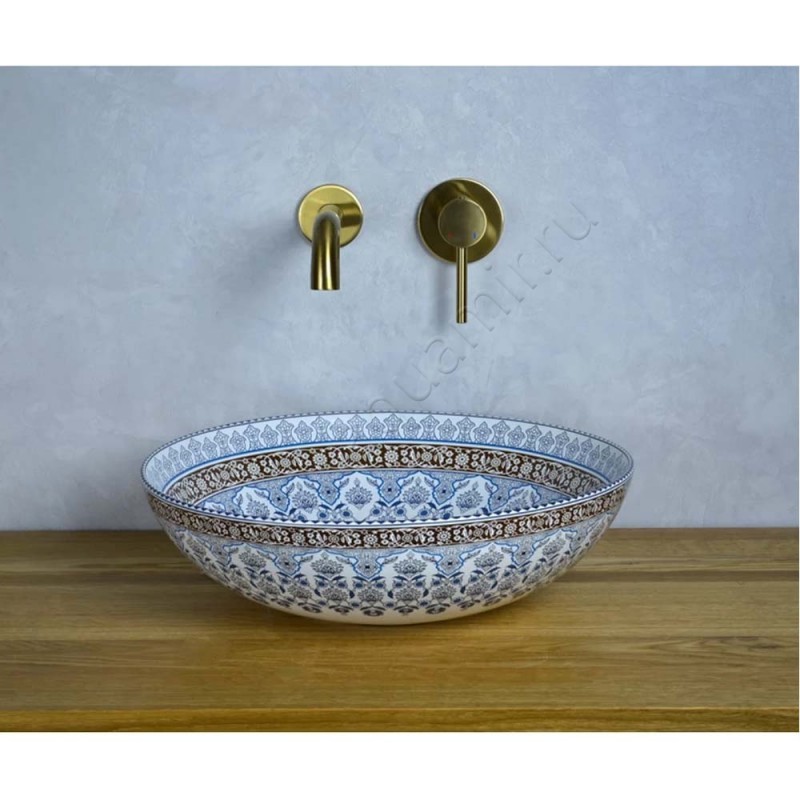 Раковина-чаша накладная Bronze de Luxe 41 см 1008 в интерьере