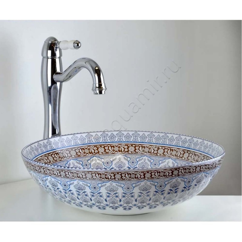 Раковина-чаша накладная Bronze de Luxe 41 см 1008 в интерьере