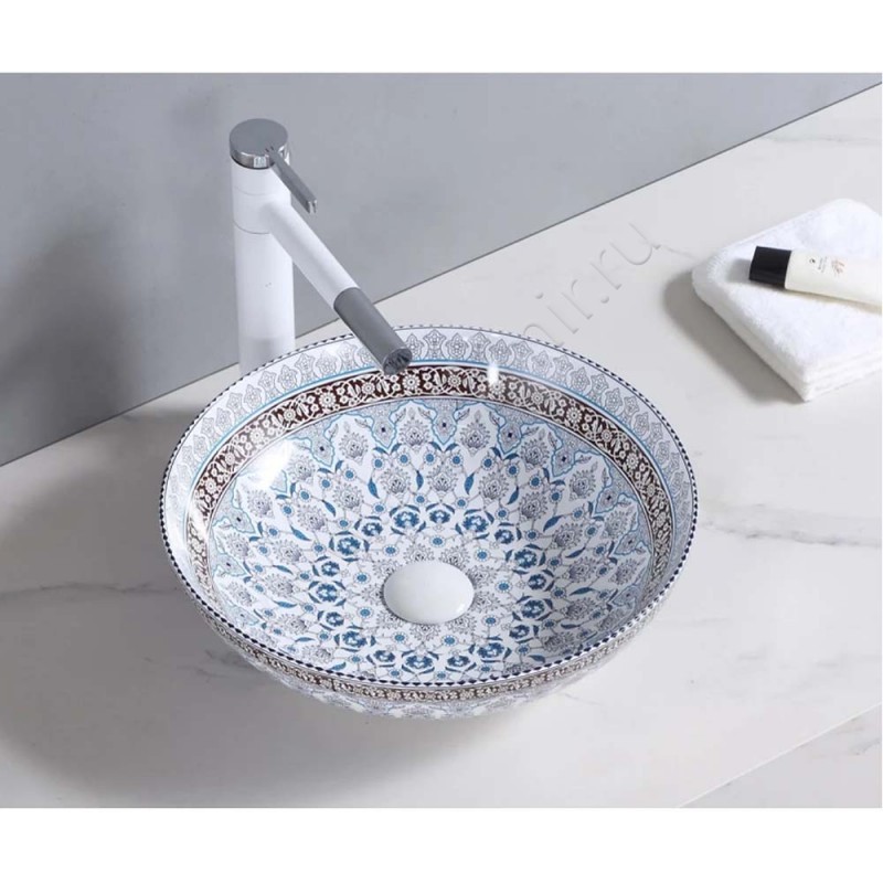 Раковина-чаша накладная Bronze de Luxe 41 см 1008 в интерьере