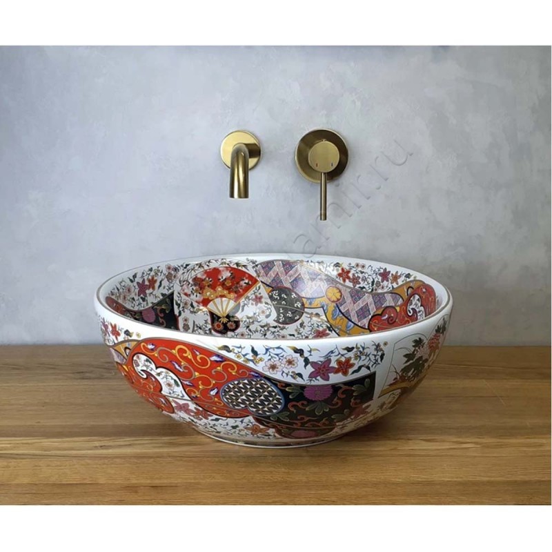 Раковина-чаша накладная Bronze de Luxe 42 см 2231 в интерьере