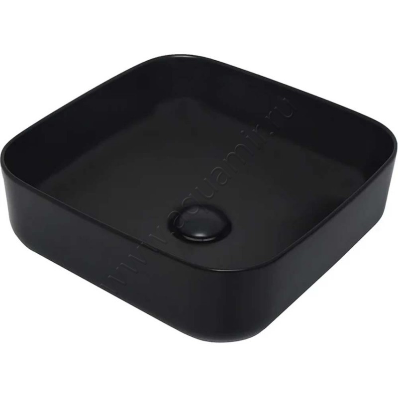 Раковина-чаша накладная AQUAme 39 см, черный AQM5011MB в интерьере