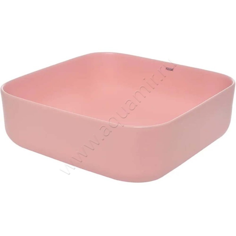Раковина-чаша накладная AQUAme 39 см, розовый AQM5011MP в интерьере