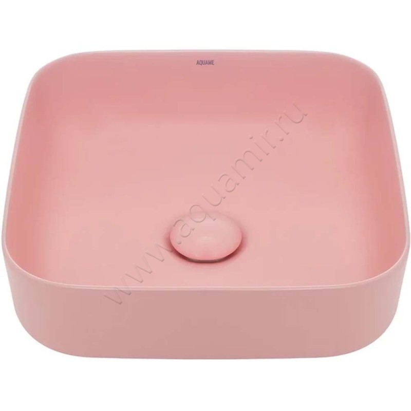 Раковина-чаша накладная AQUAme 39 см, розовый AQM5011MP в интерьере