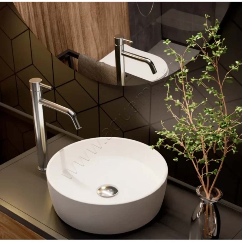 Раковина-чаша накладная AQUAme 36 см AQM5012MW в интерьере