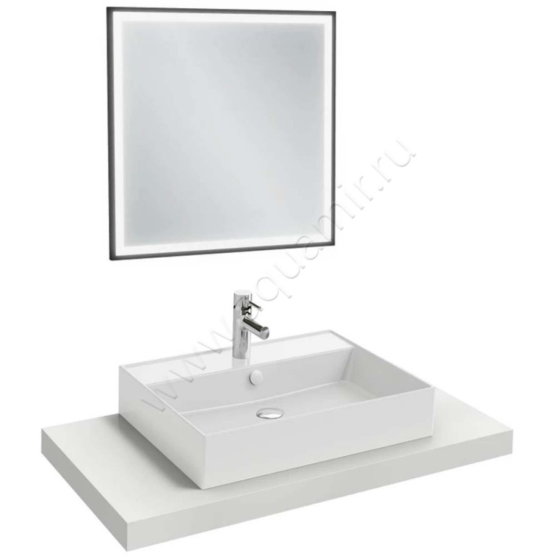 Раковина-чаша накладная с отверстием под смеситель Jacob Delafon Vivienne 61 см EXBH112BCM в интерьере