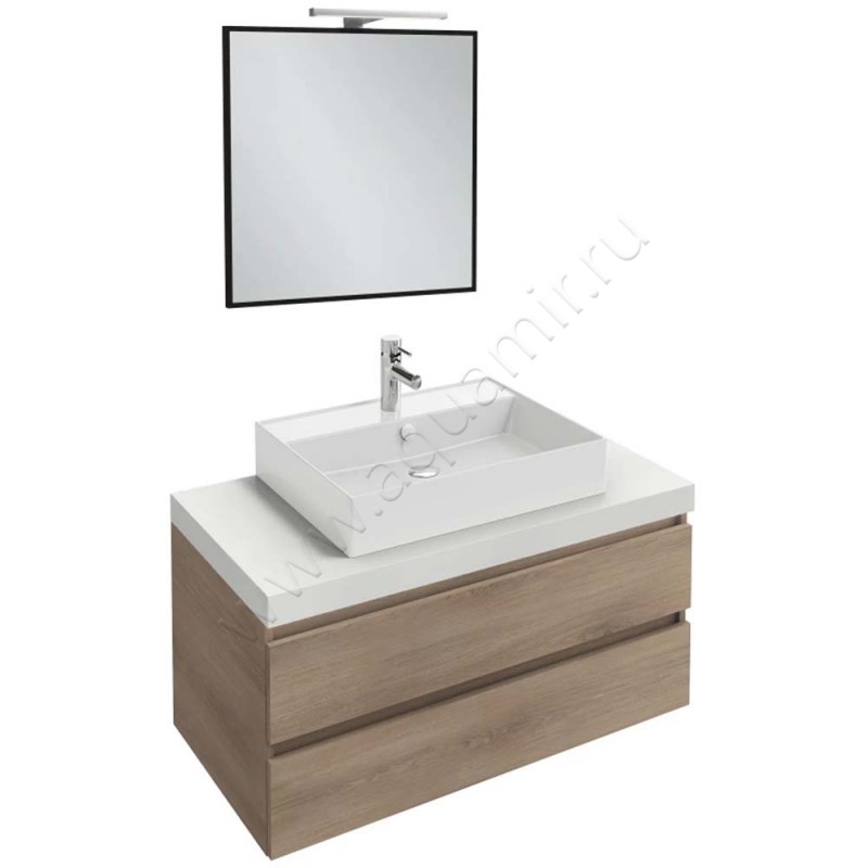 Раковина-чаша накладная с отверстием под смеситель Jacob Delafon Vivienne 61 см EXBH112BCM в интерьере