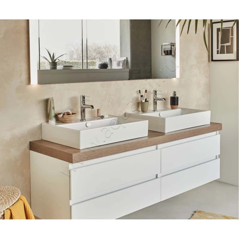 Раковина-чаша накладная с отверстием под смеситель Jacob Delafon Vivienne 81 см EXBI112BCM в интерьере