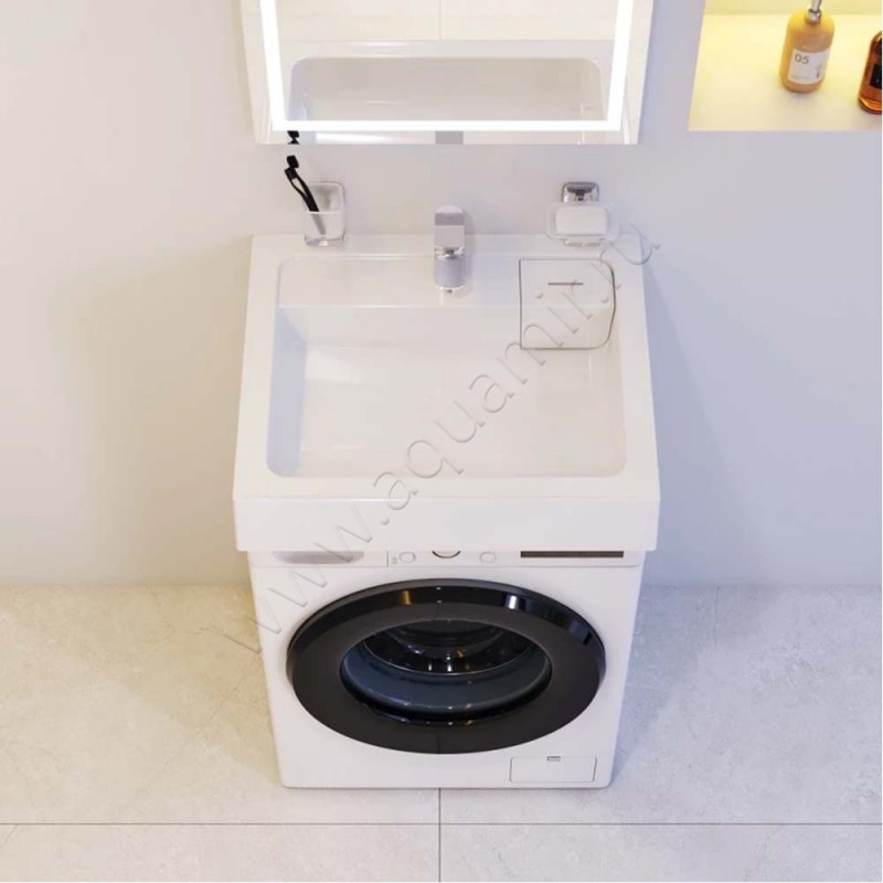 Раковина подвесная над стиральной машиной AM.PM X-Joy 60 см M85AWCC0602WG в интерьере