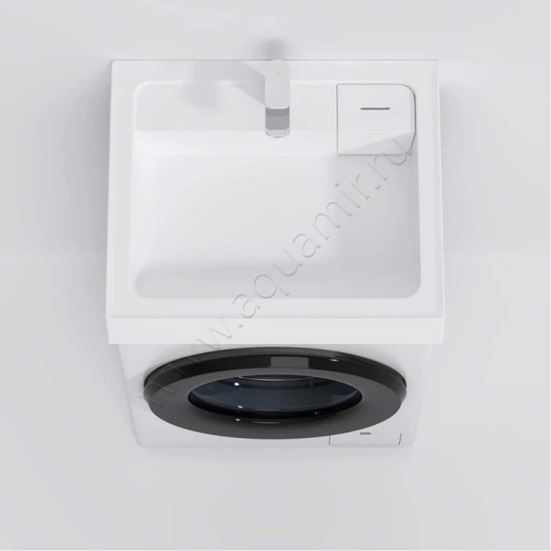 Раковина подвесная над стиральной машиной AM.PM X-Joy 60 см M85AWCC0602WG в интерьере