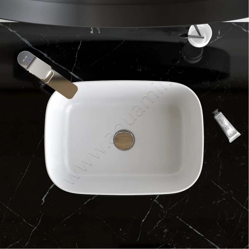 Раковина-чаша накладная AM.PM Func 46 см M8FWCC10450WG в интерьере