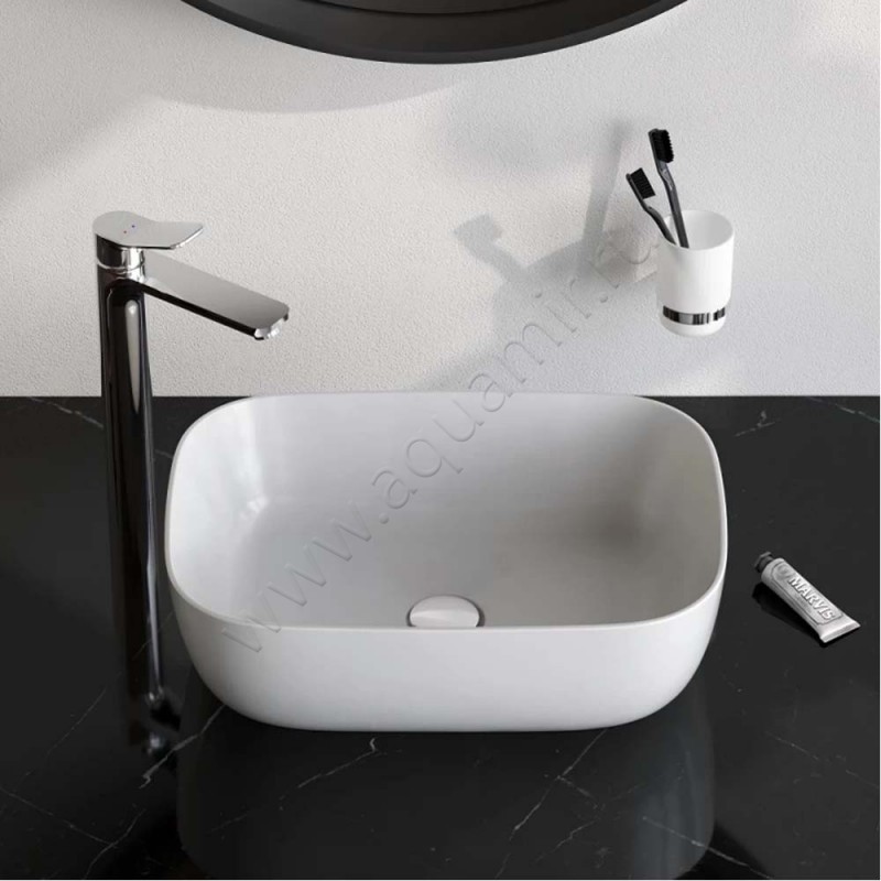 Раковина-чаша накладная AM.PM Func 46 см M8FWCC10450WG в интерьере