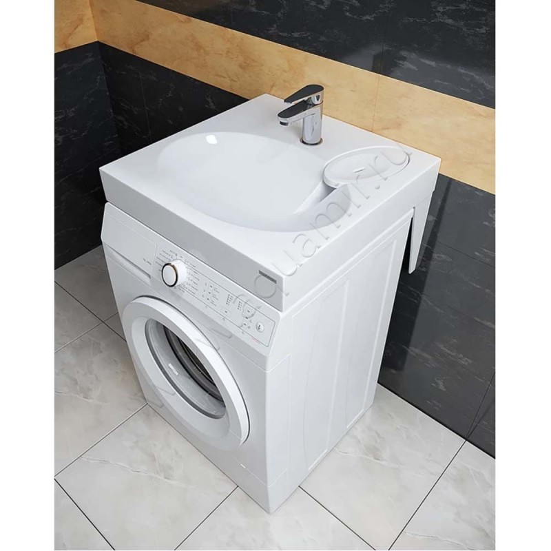 Раковина подвесная над стиральной машиной Paulmark Stern 60 см PM700431 в интерьере