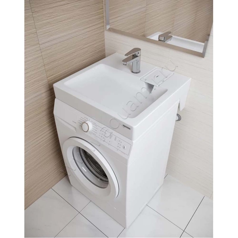 Раковина подвесная над стиральной машиной Paulmark Berg 60 см PM710431 в интерьере