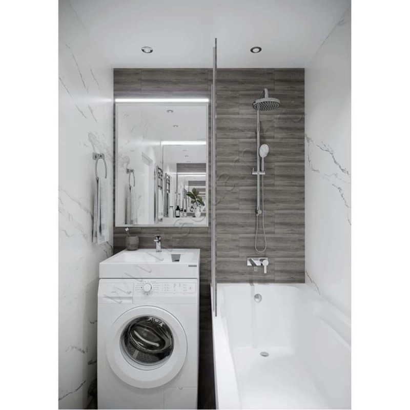 Раковина подвесная над стиральной машиной Paulmark Berg 60 см PM710431 в интерьере