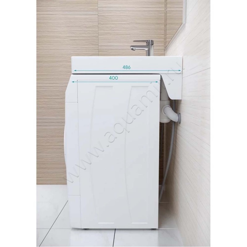 Раковина подвесная над стиральной машиной Paulmark Berg 60 см PM710431 в интерьере