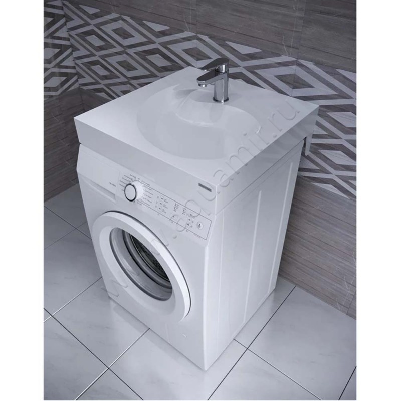 Раковина подвесная над стиральной машиной Paulmark Winken 60 см PM740431 в интерьере