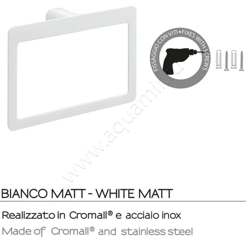 Полотенцедержатель Gedy Pirenei 23 см., белый PI7002 в интерьере