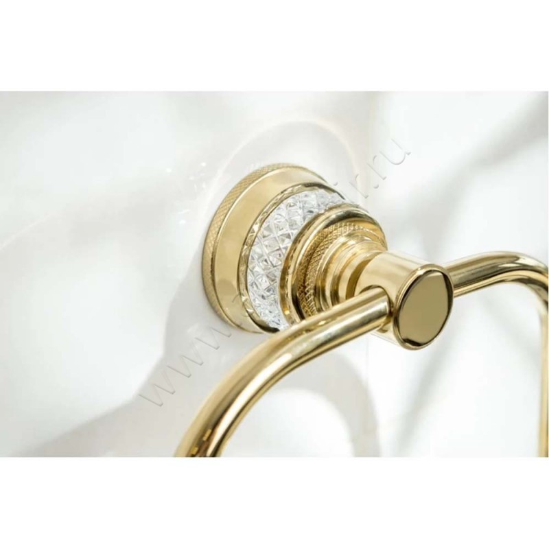 Полотенцедержатель Boheme Aura 21 см., золото 10245G в интерьере